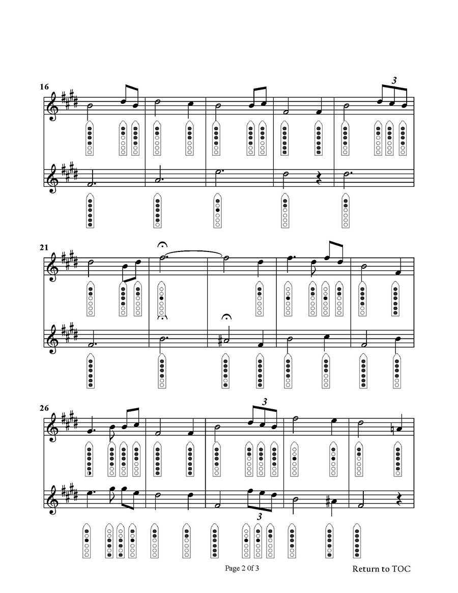 Amazing Grace Duet for Native American Flute Page 2 of 3