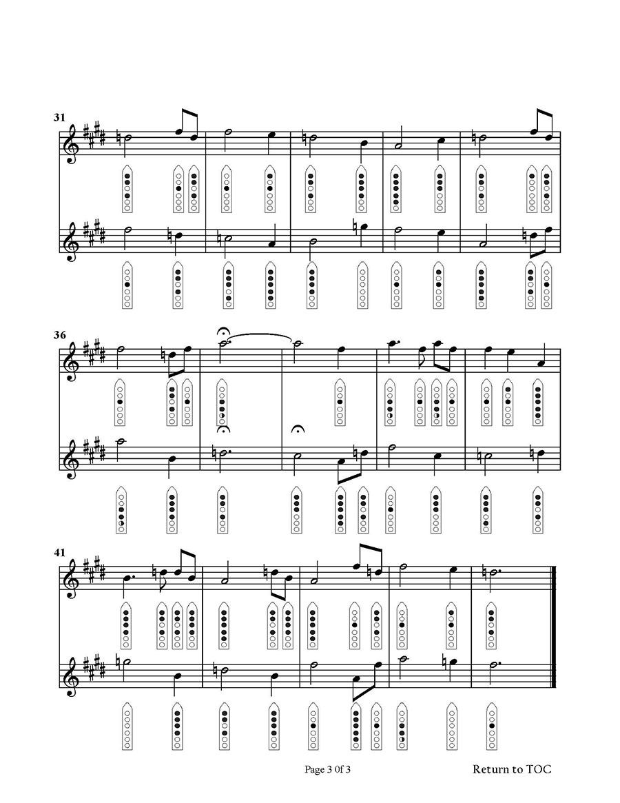 Amazing Grace Duet for Native American Flute Page 3 of 3