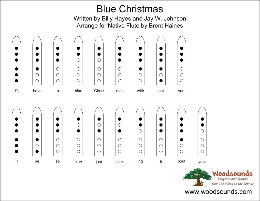 Blue Christmas For Native American Flute page 1